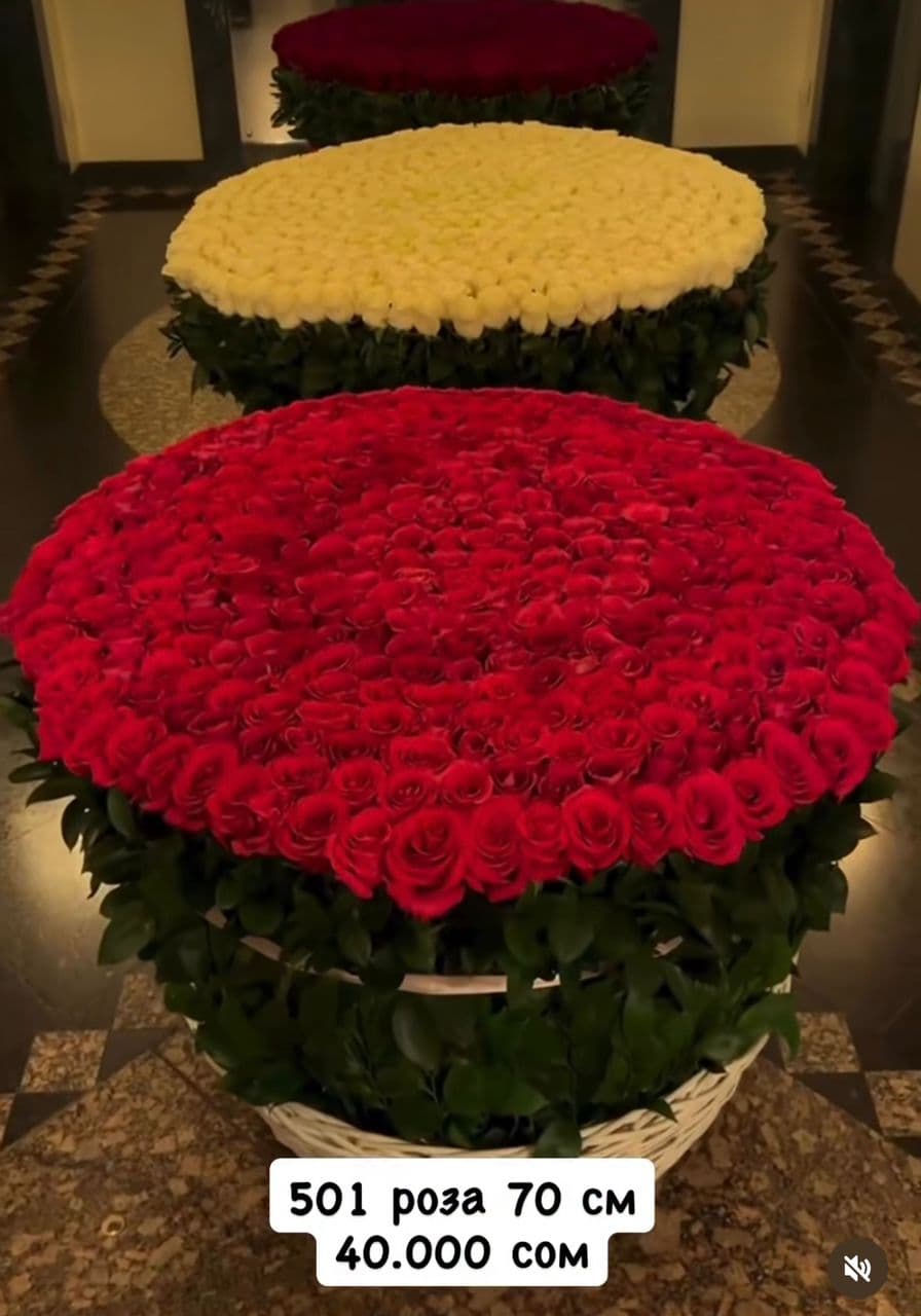 501 роза в корзине - изображение 1